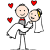 Hochzeitspaar Cartoon 