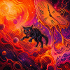 Cosmic Black Cat and Melted Clock