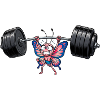 Strong butterfly in the gym