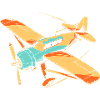 80er Jahre Propellerflugzeug