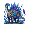 Eisblauer Kristalldrache