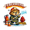 Feuerwehr Hund Cartoon Trupp
