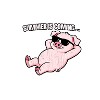 Sommer-Pig Relax mit Sonnenbrille