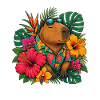Hawaiian Bear with Hibiscus