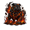 Lava Bulldog with Flame Claws