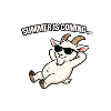 Entspannter Sommerbock mit Sonnenbrille