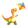 Dinosaur flies a kite – Dino