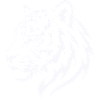Tiger Line Head Silhouette Powerful