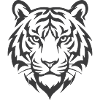 Tiger Tribal Head Print