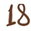 Brown Hand Drawn 18 Digit