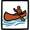 Kanu Paddler Abzeichen Icon