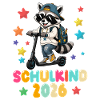 Einschulung Schulkind 2026 Junge Mädchen Waschbär