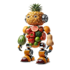 Cyborg Robot Fruit Ananas mignon