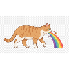 Chat crachant arc-en-ciel