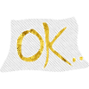 OK Glitter Handwriting Gold on Black