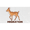 Migration deer illustration