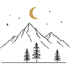 Mountains Moon