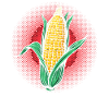 Look coloré Corn on the Bob Style Pop rétro Vegetable Comic