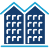 Apartmentgebäude Solid-Icon-Immobilien