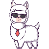 Cool Llama with Sunglasses Tie