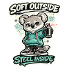 Soft Outside, Steel Inside – Koala Streetart