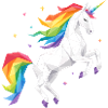 Geometrisches Regenbogen Einhorn