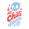 Blue Skull Chili Sauce Design