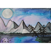 Moonlit night at the quiet lake