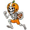 Halloween, America Football, Skeleton