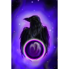Raven in Neon Orb