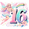 16th Birthday Elf – Pastel Graphic Design