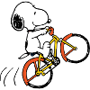 Peanuts Snoopy Mit Fahrrad