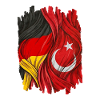 Proud of Germany and Turkey Flags