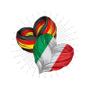 Amitié entre les drapeaux allemands