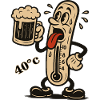 Thermomètre en ébullition et bière