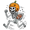 Halloween, America Football, Skeleton