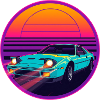 Retro-80er-Jahre-Synthwave-JDM-Stil-Sportwagendesign