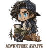 Wanderer Chibi Camping Abenteuer Geschenk