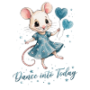 Tanzende Maus mit Herzballons