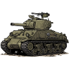Sherman Panzer Cartoon Illustration | RCCX
