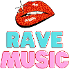 Rave Music Leopard Lips Neon Text