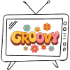 Groovy Floral 70s Bubble Letters