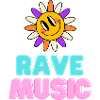 Sunshine Rave Musik Neon-Design