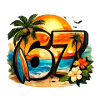 67 Tropical Sunset Surf