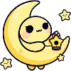 Moonlit Cute Moon with Star Lantern