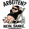 Entspanntes Schwein im Hoodie
