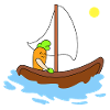 Mignonne navigation de carottes