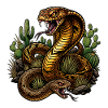 Cobra du désert et son compagnon