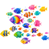 Bunte Tropenfische Illustration