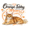 Orange Tabby Mom Katzenillustration